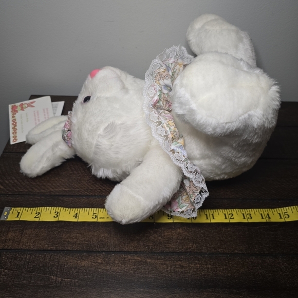 White Plush Bunny Rabbit Stuffed Animal Detachable Skirt Hard Eyes & Nose *READ* - Picture 14 of 15